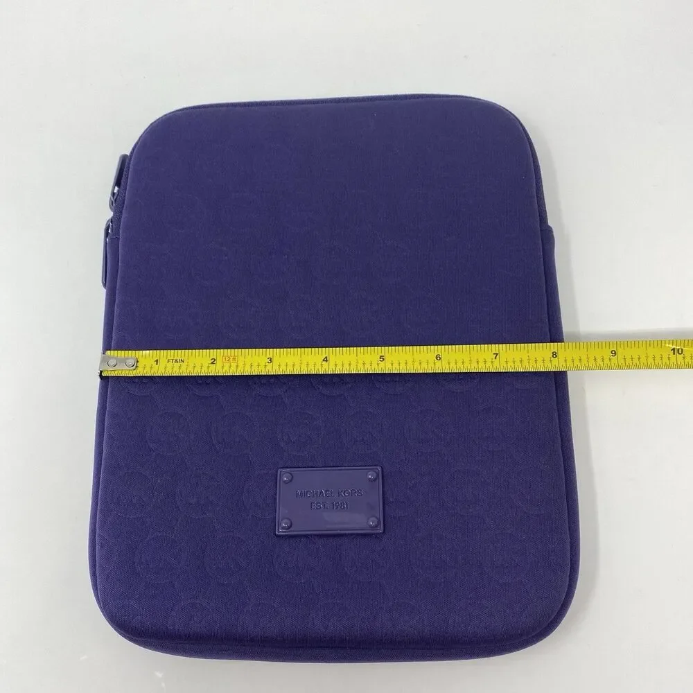 Michael Kors Purple Logo Neoprene i-Pad Tablet Protective Travel Case